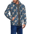 thumbnail image 2 of Uemuo Astronaut Corgi Dog for Men's Fashion Full-zip Hoodies & Sweatshirts with Kangaroo Pocket, Zip-up Hooded Sweatshirt, Moisture Wicking & Breathable-Medium, 2 of 5