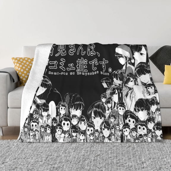 Anime Komi Can'T Communicate Komi Shouko Throw Blanket Couch Bed Sofa Soft Lightweight Warm Cozy Flannel Fleece Bed Blanket 50"X40"