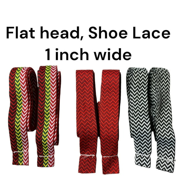 NEW Strings Flat Head Shoelaces 1" Wide 45 Long (MPN:1 inch wide Red;)