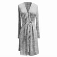 thumbnail image 5 of Gyexs Cardigans for Women Lightweight Long Sleeve Cardigan Sweaters Open Front Shrugs Fall Outerwear with Belt (Light Gray, Size XL), 5 of 7