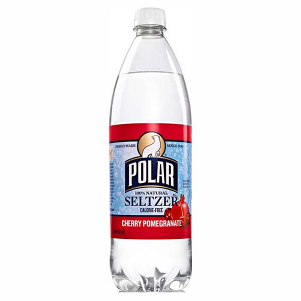 Polar Cherry Pomegranate Seltzer 1 L Plastic Bottles Pack of 12
