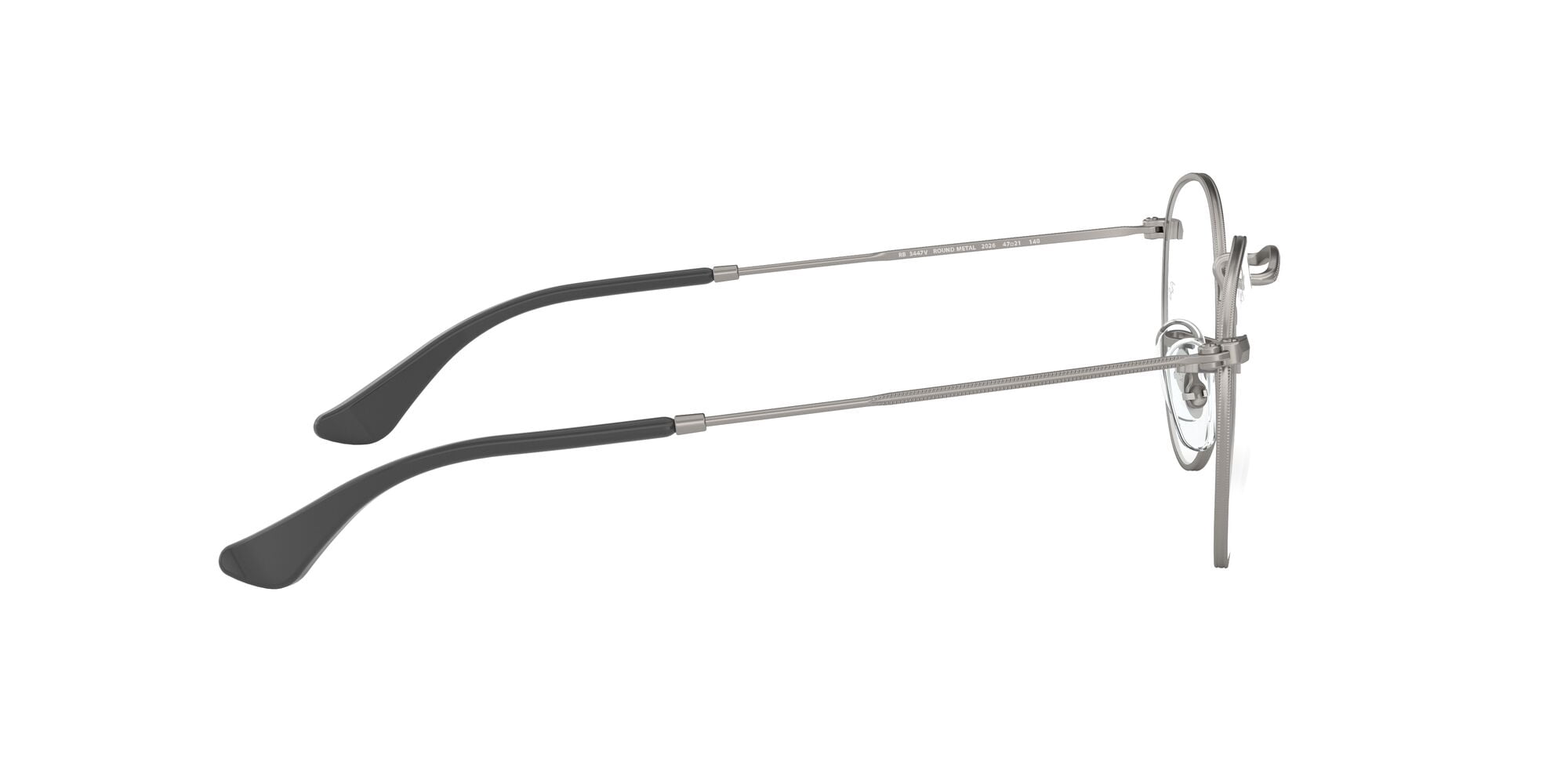 Ray-Ban Unisex Size 53 Round Metal Eyeglasses, Matte Gunmetal/Demo Lens