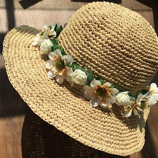 XmhyTop Natural Cotton Yarn Buckwheat Crochet Summer Sun Hat Yarn