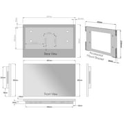 Elecsung 22 inches Smart webOS Mirror TV with Antique White Decor Frame Kitchen Bathroom Smart Gallery Built-in WiFi Bluetooth