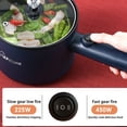 thumbnail image 4 of Hxlazmoo Multifunctional Electric Mini Hot Pot with Non-Stick Coating & Steam Rack - 900g Lightweight, Portable Design for Home, Dorm, Office, Multi-Color, 4 of 7