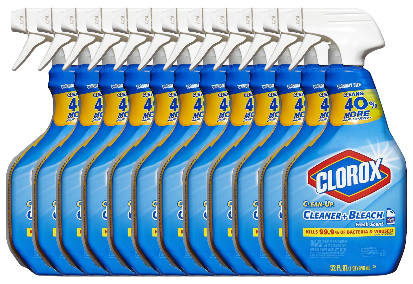 Clorox CleanUp All Purpose Cleaner Spray Bottle with Bleach, Fresh