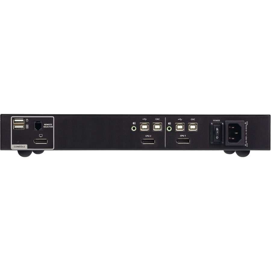 ATEN 2-Port USB DisplayPort Secure KVM Switch with CAC (PSD PP v4.0 Compliant) - 2 Computer(s) - 1 Local User(s) - 3840 x 2160 - 50 Hz, 60 Hz - 7 x USB - 3 x DisplayPort - Desktop