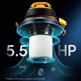 thumbnail image 7 of Shop-Vac 4 Gallon 5.5 Peak HP Wet/Dry Utility Vacuum with SVX2 Motor Technology, 3 in 1 Function Portable Shop Vacuum with Cart, Attachments, 5914000, 7 of 7