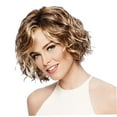 thumbnail image 6 of Wewean Women's Wigs,1PC Hair Wavy Bob Wigs Mixed Brown Color Short Wavy Curly Wig Synthetic Natural Looking Wig Heat Resistant Fiber Hair For Women Girls,Wig U747, 6 of 7
