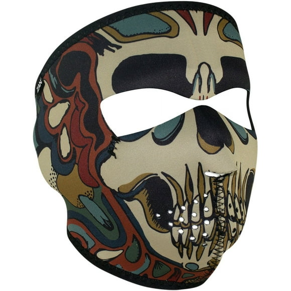 Zan Headgear ® Full Mask Neoprene Psychedelic Skull Psychadelic Skull