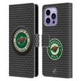thumbnail image 1 of Head Case Designs Officially Licensed NHL Minnesota Wild Puck Texture Leather Book Wallet Case Cover Compatible with Apple iPhone 14 Pro Max, 1 of 6