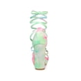 thumbnail image 2 of BLISSFUL STEP Women's Tie Dye High Heel Sandal Platform Block Heel Prom Sandals Green 9, 2 of 7