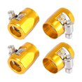 thumbnail image 1 of Unique Bargains 4pcs AN12 Hex Gold Tone Car Hose Finisher Clamp Adapter Line End Cover Connector, 1 of 6