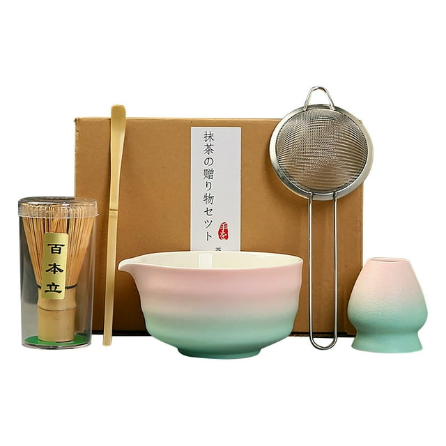 Gkeoshab Cooking Utensils Cooking utensils Matcha Tea Set With Whisk Ceramic Bowl & Holder – Matcha Making Kit For Traditional Japanese Tea – Ideal Matcha Set For Beginners And Home & Garden