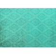 thumbnail image 1 of Ahgly Company Machine Washable Indoor Rectangle Oriental Turquoise Blue Industrial Area Rugs, 8' x 10', 1 of 4