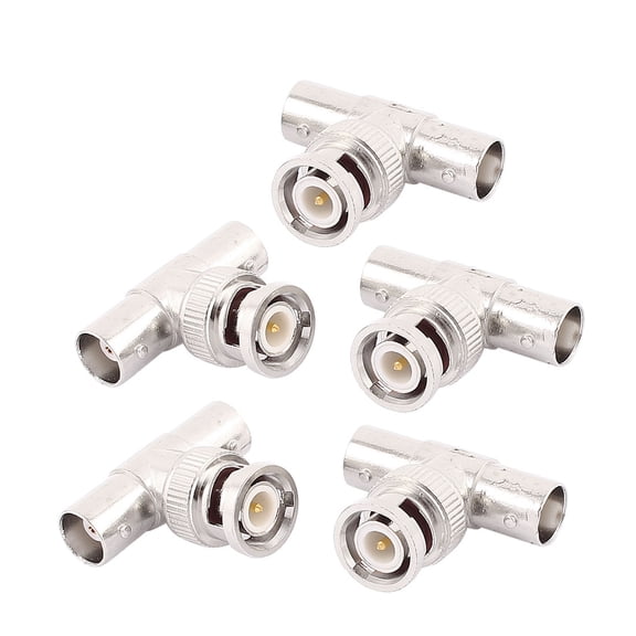 Conector BNC Q9 3 Vía T Macho a 2 Hembra Unique Bargains