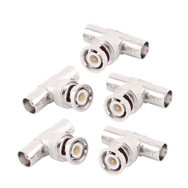 Conector BNC Q9 3 Vía T Macho a 2 Hembra Unique Bargains