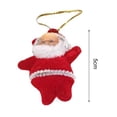 thumbnail image 6 of dianhelloya 6Pcs Christmas Tree Pendant Glitter Powder Flocking Gifts Bright Color Lanyard Scene Layout Adorable Xmas Festival Santa Claus Doll Pendant Party Favor, 6 of 7