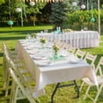 thumbnail image 7 of 6 ft Foldable Plastic Table for Display, Camping, Party, Dining, Barbecue, Picnic with Carrying Handle - White, 7 of 7