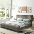 thumbnail image 4 of Costway Full Size Vertical Channel Modern Platform Beds, Grey, 4 of 9