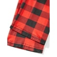 thumbnail image 4 of Argulvti Christmas Pajamas for Family Long Sleeve Cartoon Print Tops + Plaid Trousers Set Holiday Nightwear, 4 of 5
