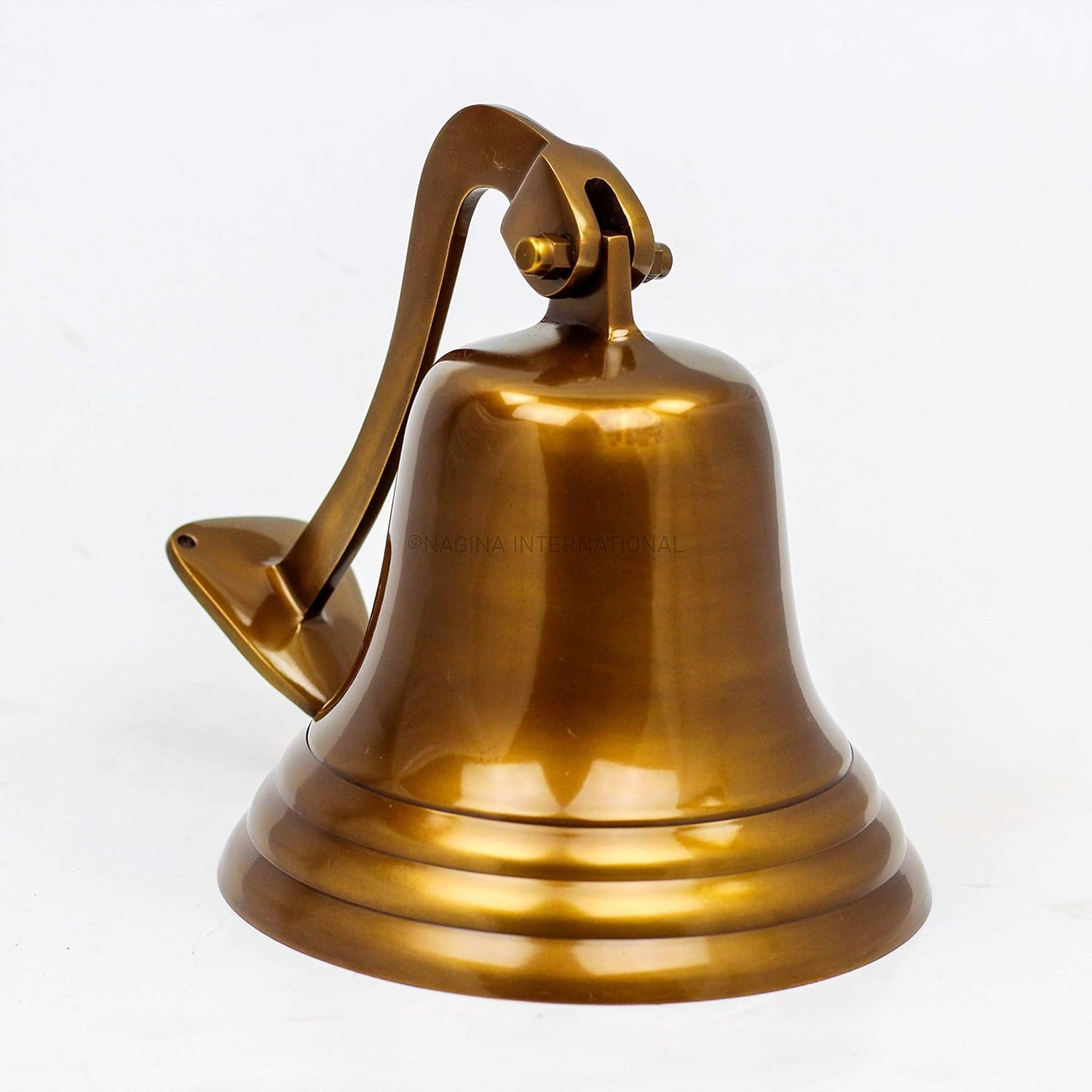 7 Inches Antique Brushed Brass Aluminum Cast Premium Nautical Boat Bell | Nursery décor Gifts
