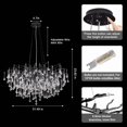 thumbnail image 5 of Modern Chandeliers for Dining Room 31.5in Black Crystal Chandelier for Living Room Farmhouse Tree Branch Chandelier Large Raindrop Chandelier Ceiling Light Fixture for Foyer Bedroom Kitchen Island, 5 of 8