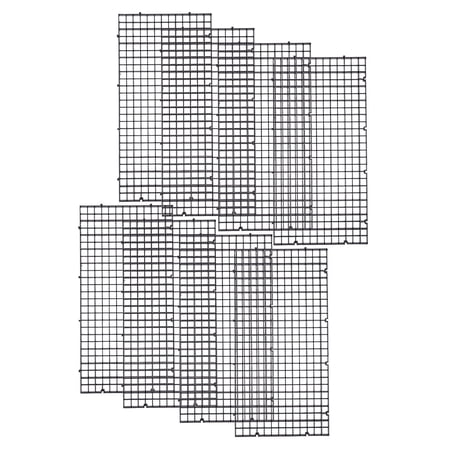 UPGRATOR 8Pcs Black Fish Segregation Board Plastic Net Aquarium Filter Grid Partition
