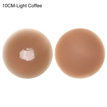

Reusable Large Sticky Adhesive Chest Paste Breast Nippleless Covers Nipple Covers Womens Silicone Pasties 10CM LIGHT COFFEE