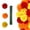 Multi-color, variant on Marigold Flower Heads,2.4x1.6in Marigold Heads Bulk,QZS Reusable Silk Artificial Flowers for Home Decor,Day of The Dead Wreath Garland,Orange,60Pcs