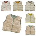 thumbnail image 2 of YTDSCS Toddler Baby Girls Boys Winter down Vest Floral Puffer Jacket Kids Warm Washable Waistcoat for 2-7 Years Old, 2 of 8