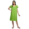 thumbnail image 1 of Moomaya Chemise de Nuit en Popeline de Coton à Manches Courtes pour Femmes, 1 of 5