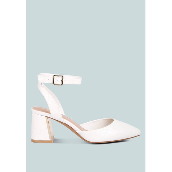 Hyatt Metallic Sling Block Heel Sandals