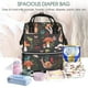 thumbnail image 5 of Disketp Mushroom With Snails Mochila de Pañales de Gran Capacidad con Múltiples Bolsillos, Mochila de Viaje Multifuncional para Bebé, Unisex, Moderna y Resistente, 5 of 6