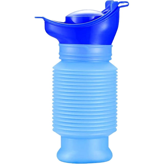 Shrinkable Urinal, 750ml Male Female Portable Mobile Toilet Potty Pee Urine Bottle, Reusable Emergency Urinal