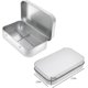 thumbnail image 3 of Metal Rectangular Empty Hinged Tins - 30 Pack Silver Mini Portable Box Containers Small Storage Kit Home Organizer, 3 of 5