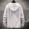 thumbnail image 4 of GUZOM Mens Lightweight Hooded Nylon Windbreaker Jacket UV Protection Breathable Packable for Hiking Travel with Zippered Pockets Gray,Size L, 4 of 4