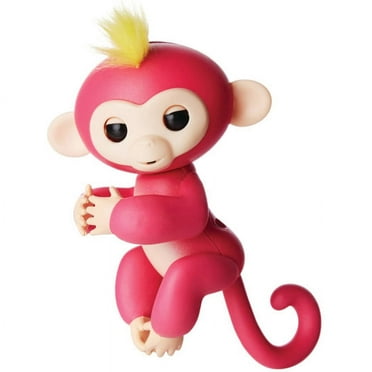 Fingerlings - Interactive Baby Monkey - Bella (Pink with Yellow Hair) By WowWee