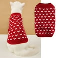 thumbnail image 2 of TELOLY Dog Clothes,Acrylic Blend Material Dog Sweaters,Slim Fit Design Comfortable and Non-Irritating Dog Sweatshirt,Red,M, 2 of 4
