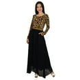 thumbnail image 7 of Bimba Womens Long Sleeve Maxi Dress with Pockets Animal Print Boho Chic Dresses, 7 of 7