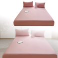 thumbnail image 1 of SIfdSeng Get it Fast Solid Color Bed Cover Class A Full Solid Color Washed Baby and Grade Bedspread Cover Imitation Pure Bed Sheet, 1 of 5
