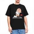 thumbnail image 5 of Camiseta para hombre Peanuts Charlie Brown y Snoopy Heart, camisetas de hip hop para playa, ropa de algodón con estampado vintage, talla grande 5XL, 5 of 5