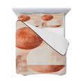 thumbnail image 7 of Burnt Orange Geometric Art Twin Size Down Alternative Comforter,Lightweight Comforter Quilt Bedding Set with Pillow Shams Modern Abstract Art Aesthetics All Seasons Bed Comforter Duvet Insert 68"x86", 7 of 7
