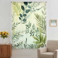 thumbnail image 2 of Green Blue Leaves Sheer Curtains 54 Inches Long, Summer Botanical Farmhouse Watercolor Leaf Light Filering Curtains, Breathable Simi Curtain Privacy Drapes for Kitchen Bathroom Small Window Treatment, 2 of 9