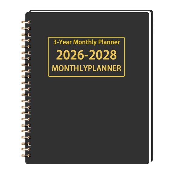 CZSCPDAW 2026-2028 Three-Year Monthly Planner with Spiral Binding, Schedule Calendar and Notes for Home Office and School