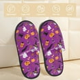 thumbnail image 2 of Fotbe Halloween2 Pantuflas Peludas para Mujer con Estampado, Zapatillas de Peluche, Zapatos de Invierno para Casa, Uso Interior y Exterior-Large, 2 of 8