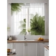 thumbnail image 4 of Sheer Curtains 63 inches Long, Gradient Floral Sage Green Flower Translucent Decor Light Filtering Sheer Window Curtains Rod Pocket Voile Drapes for Bedroom Living Room, 52"W x 63"L 2 Panels, 4 of 7