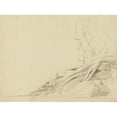 thumbnail image 3 of Jean-Achille Benouville 18x14 Black Modern Framed Museum Art Print Titled - Racine (19th Century), 3 of 5