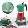 thumbnail image 3 of Moka Pot Cafetera de 6 Tazas Cafetera Italiana de Aluminio con Tapa de Vidrio Transparente Cafetera Portátil para Viajes de Campamento 300 Ml, 3 of 8