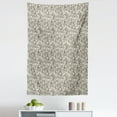 thumbnail image 1 of Vine Tapestry, Hand-Drawn Grapevine Pattern with Bulky Leaves Digital Image, Fabric Wall Hanging Decor for Bedroom Living Room Dorm, 5 Sizes, Dark Brown and Eggshell, by Ambesonne, 1 of 1